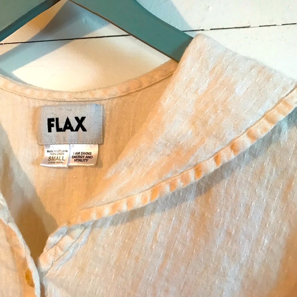 FLAX women’s small linen top, cream